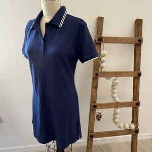 PINK Victoria's Secret Midnight/Navy Blue Pique Polo Dress Size Large